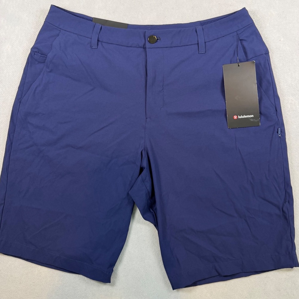 Lululemon Commission Golf Short 10" Classic Fit Blue Mens 33 LM7AW2S NWT